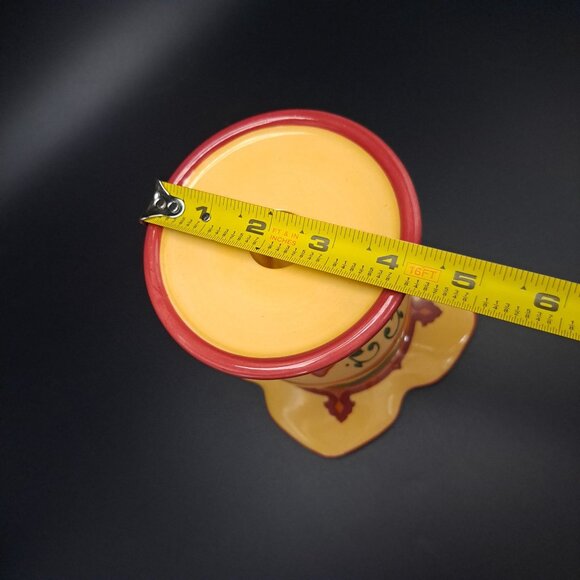 Partylite Tuscan Bohemian Spice Candle Taper Holder Ceramic Floral Design - Picture 9 of 12